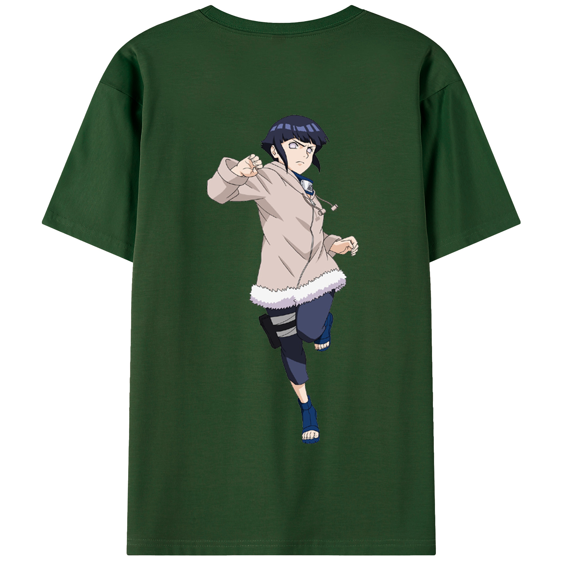 （画像用） NARUTO -ナルト- 日向ヒナタ Hyūga Hinata 綿100％半袖Tシャツ（背面プリント）